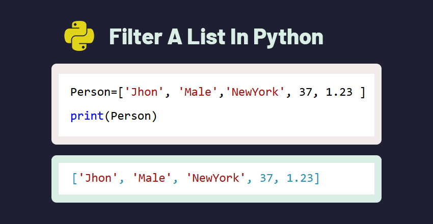 Filter A List In Python
