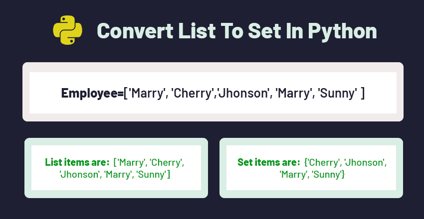 How To Convert List To Set In Python GeeksForRescue