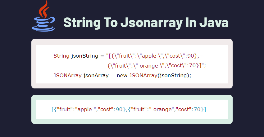 string to jsonarray in java